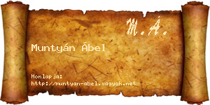 Muntyán Ábel névjegykártya