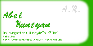 abel muntyan business card
